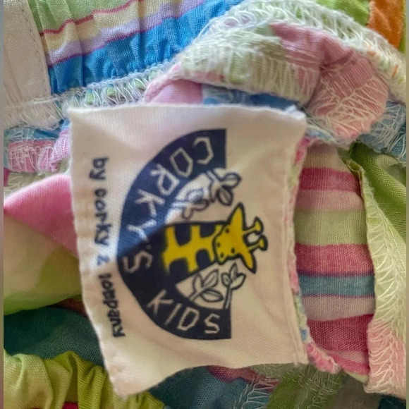 CORKYS KIDS BOUTIQUE GIRLS COTTON PANTS BOTTOMS SUMMER CASUAL PATCHWORK SIZE 4T - Picture 3 of 3